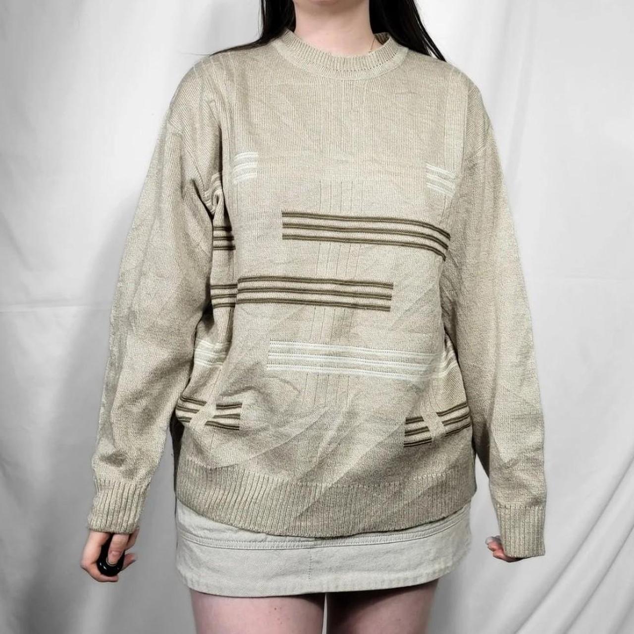 Vintage 90s Brown Knit Stripe Jumper