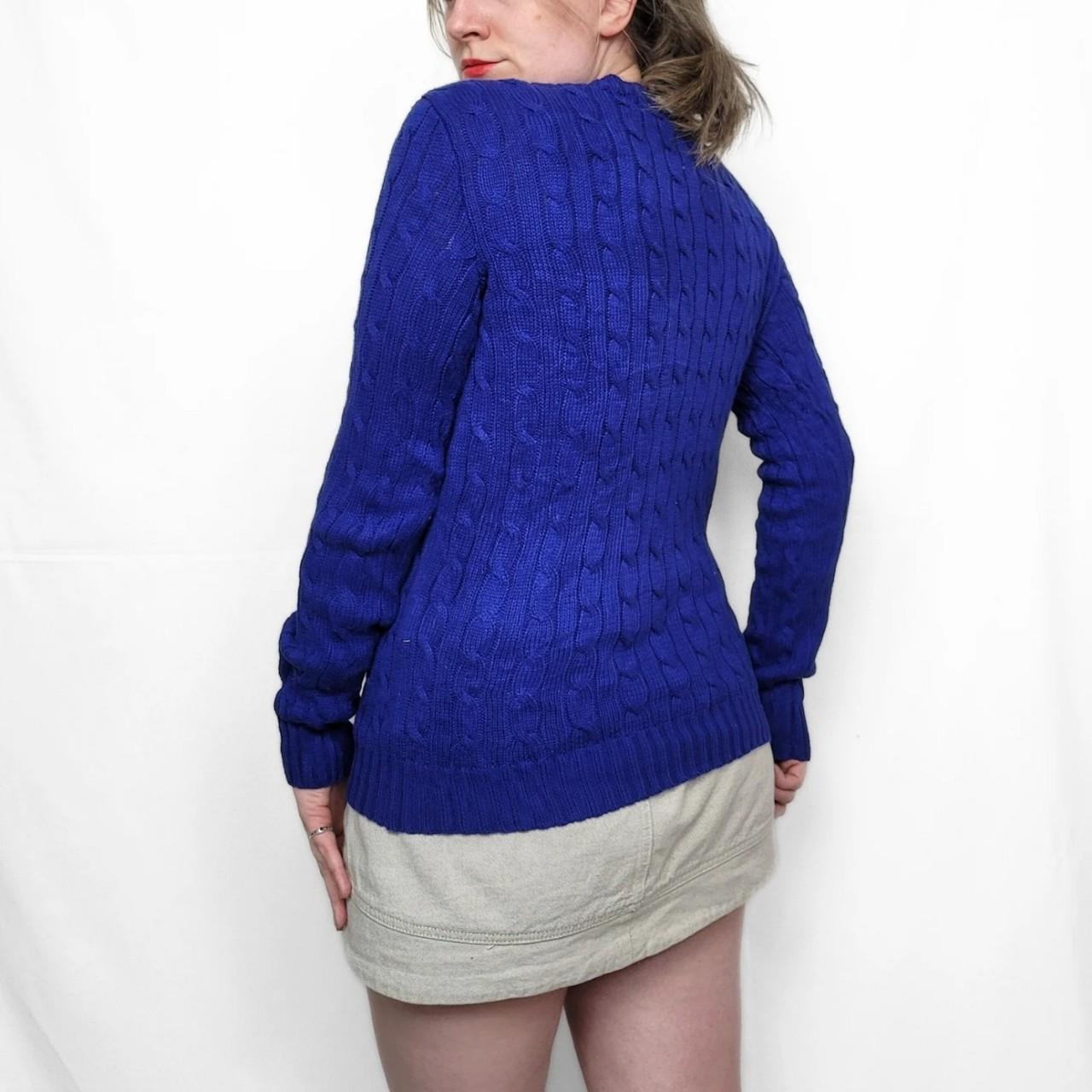 Ralph Lauren Y2K Blue Cable Knitted Jumper