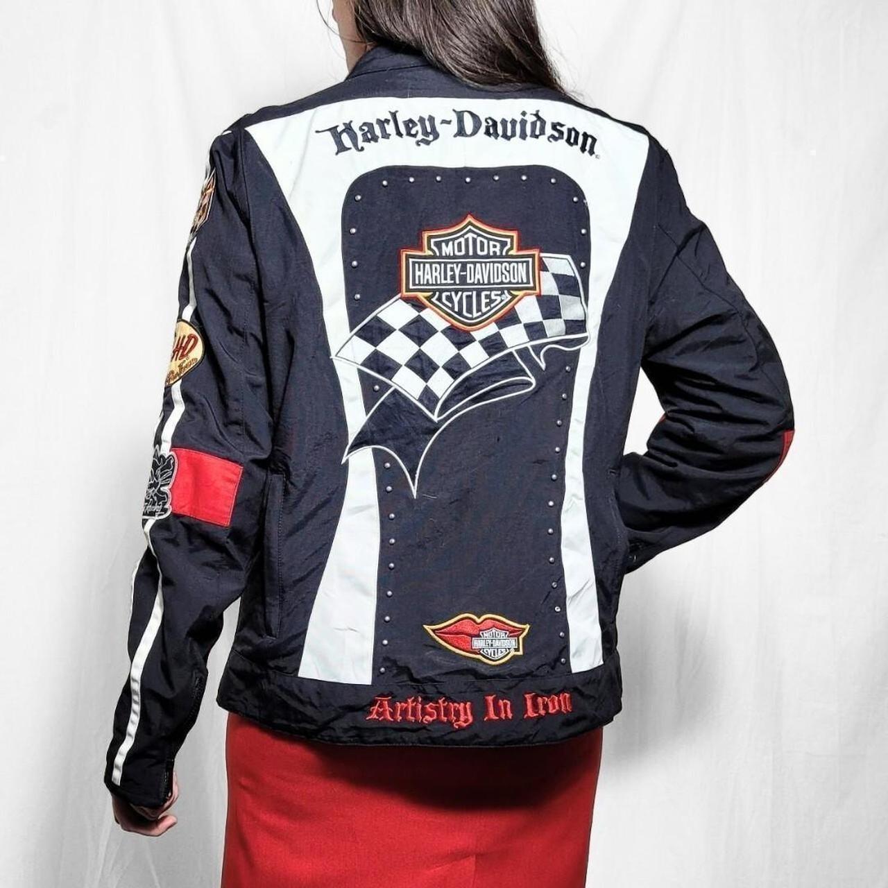 Vintage 90s Harley Davidson Motocycle Jacket / Bomber Jacket