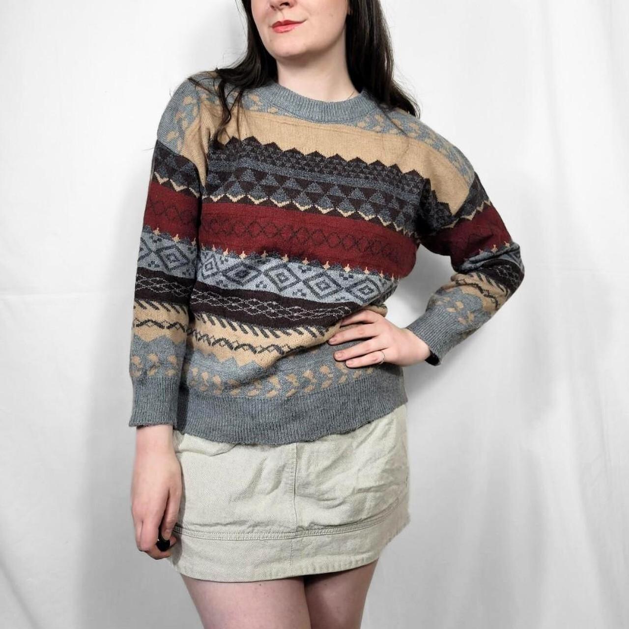 Vintage 90s Funky Pattern Knitted Jumper