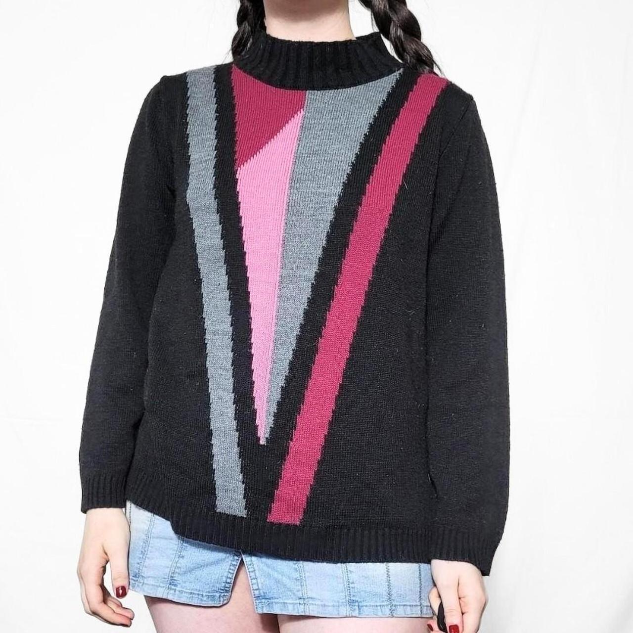 Vintage 90s Funky Pattern Knit Jumper