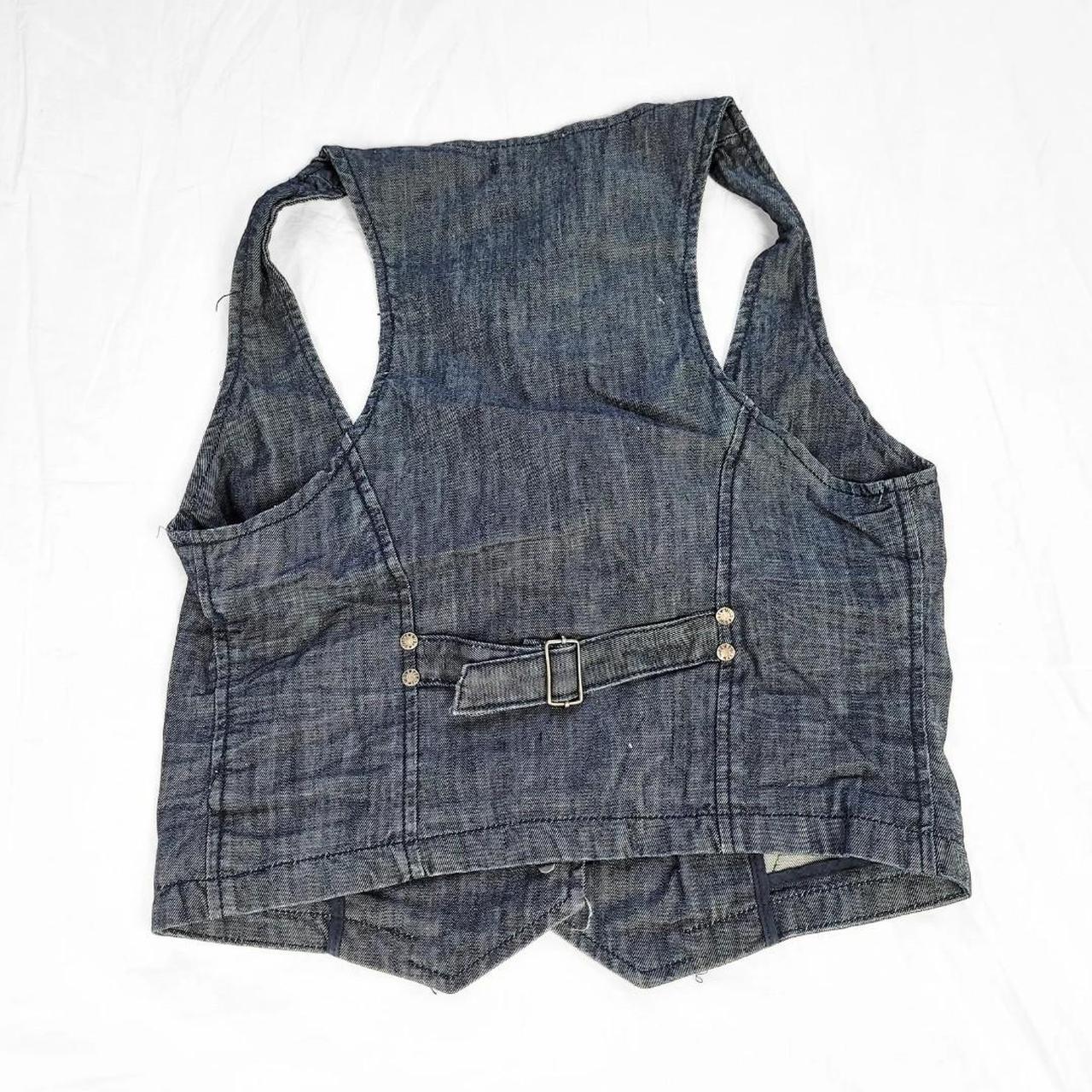 Vintage 90s Dark Wash Denim Waistcoat – Miss Softy
