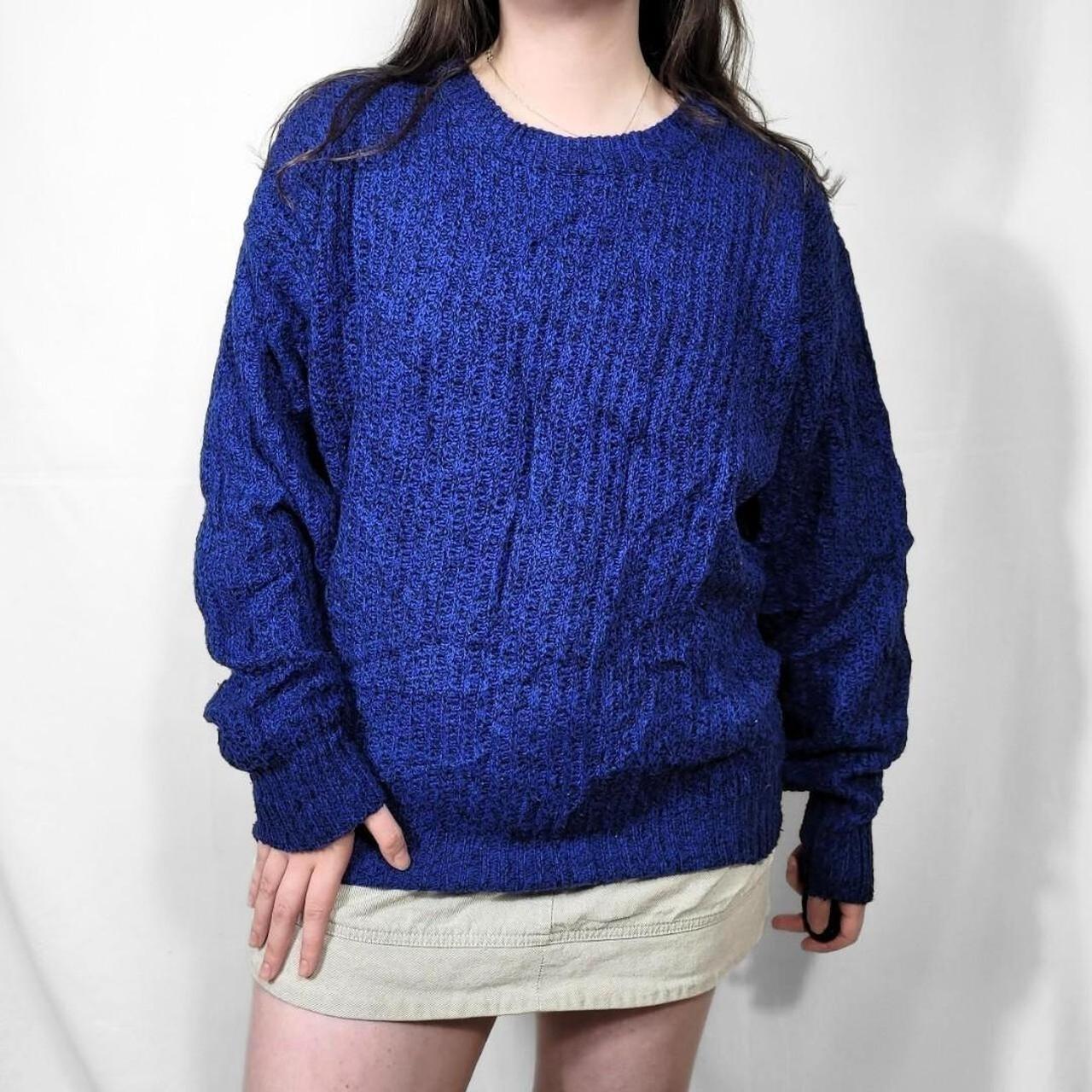 Vintage 90s Blue Cable Knit Jumper