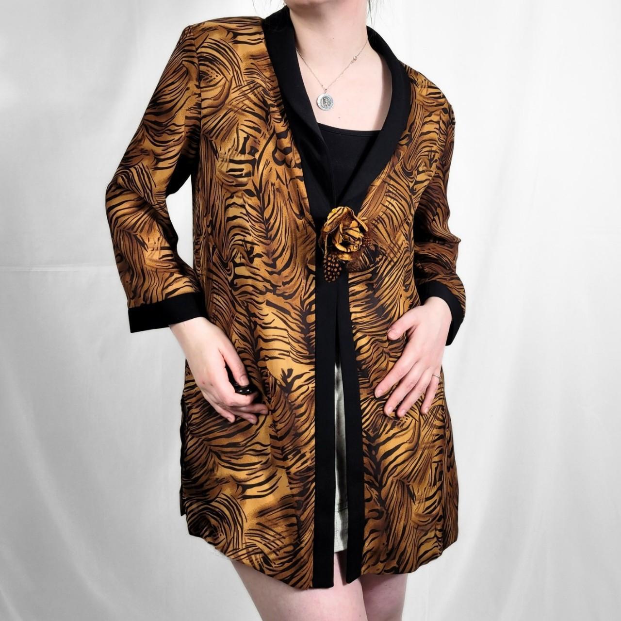 Vintage 90s Tiger Print Sheer Jacket