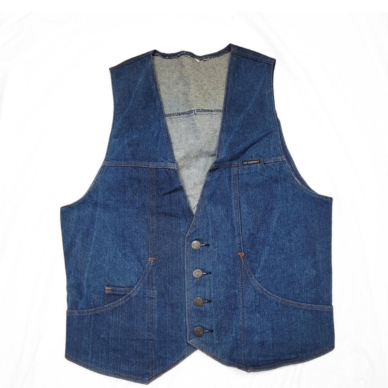 Vintage 90s Lee Cooper Blue Denim Vest