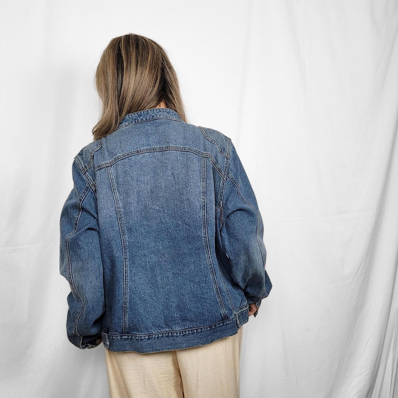 Vintage Y2K Harley Davidson Denim Bomber Jacket