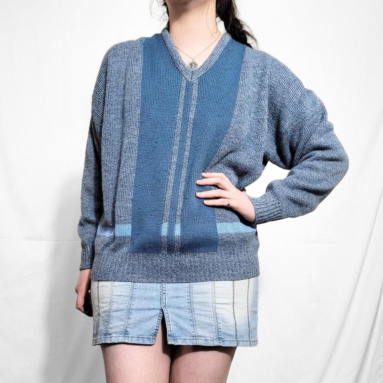 Vintage 90s Blue Grunge Knitted Jumper
