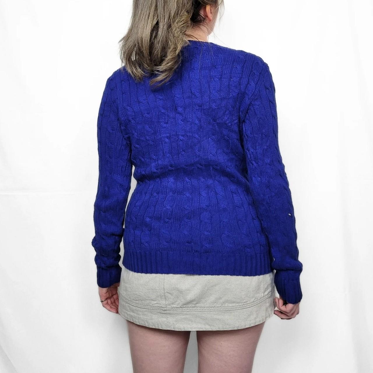 Ralph Lauren Y2K Blue Cable Knitted Jumper