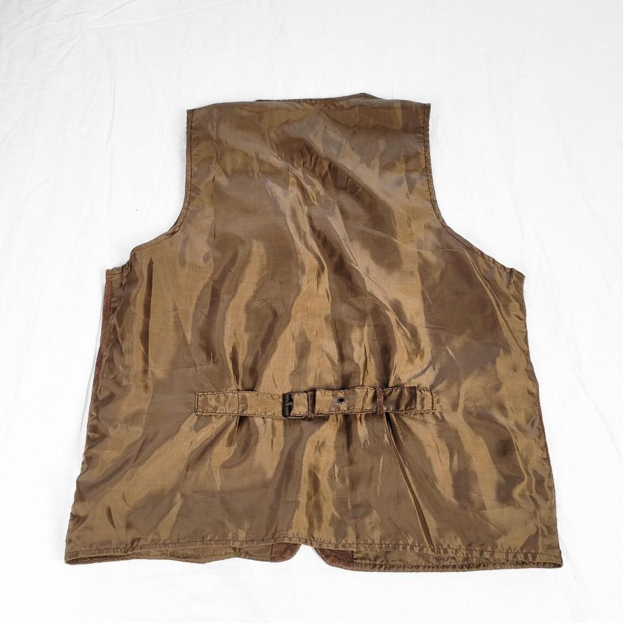 Vintage 90s Brown Suede Leather Zip-Up Waistcoat – Western Cowboy Vibes
