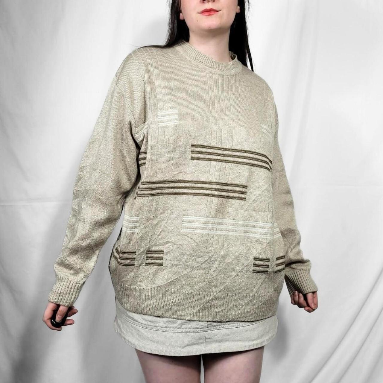 Vintage 90s Brown Knit Stripe Jumper