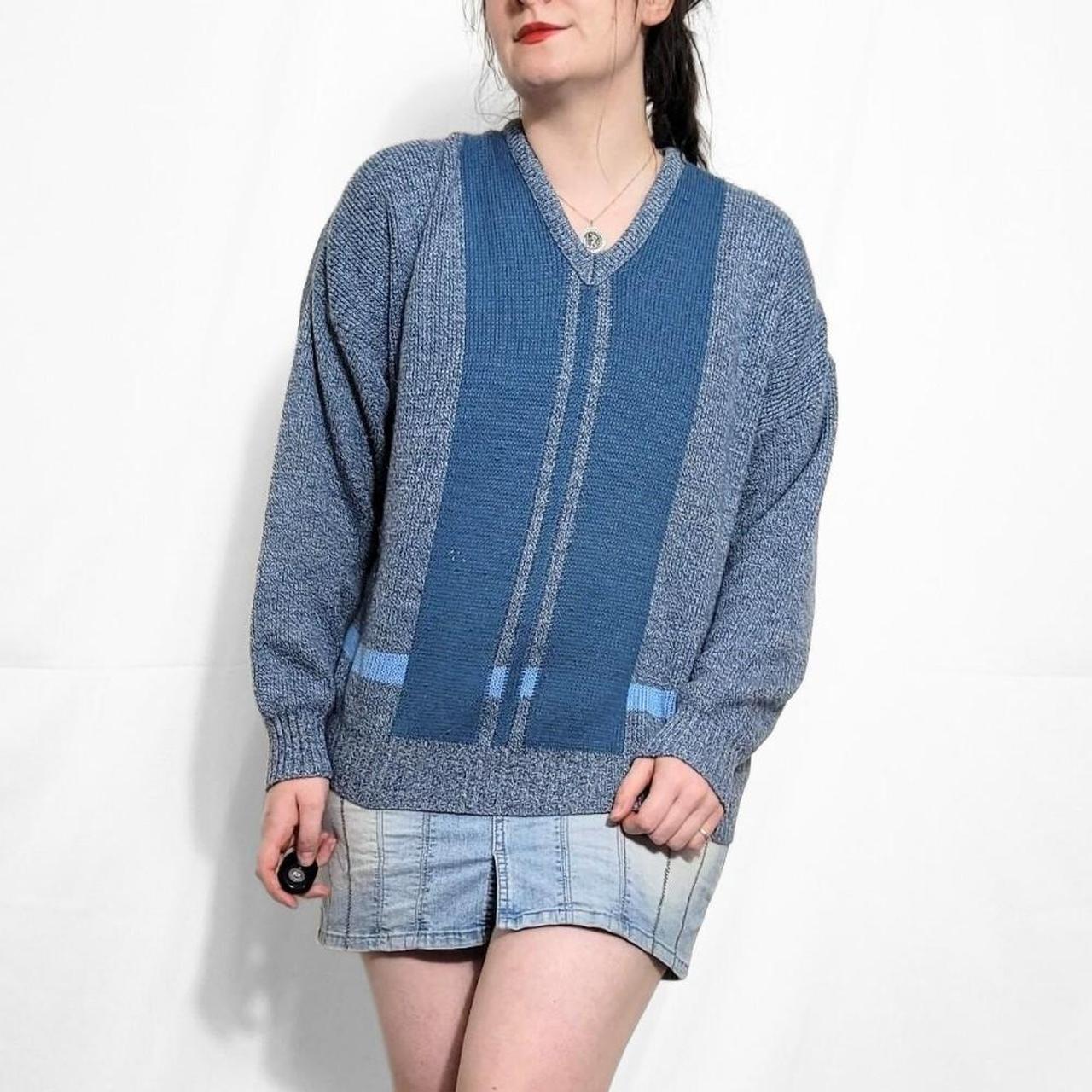 Vintage 90s Blue Grunge Knitted Jumper