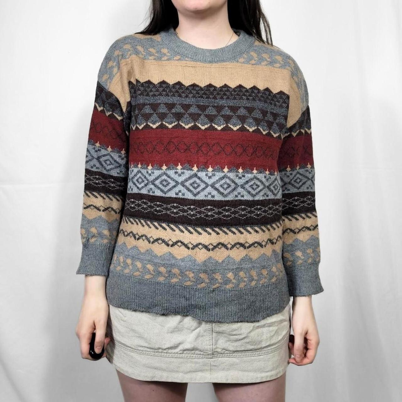 Vintage 90s Funky Pattern Knitted Jumper