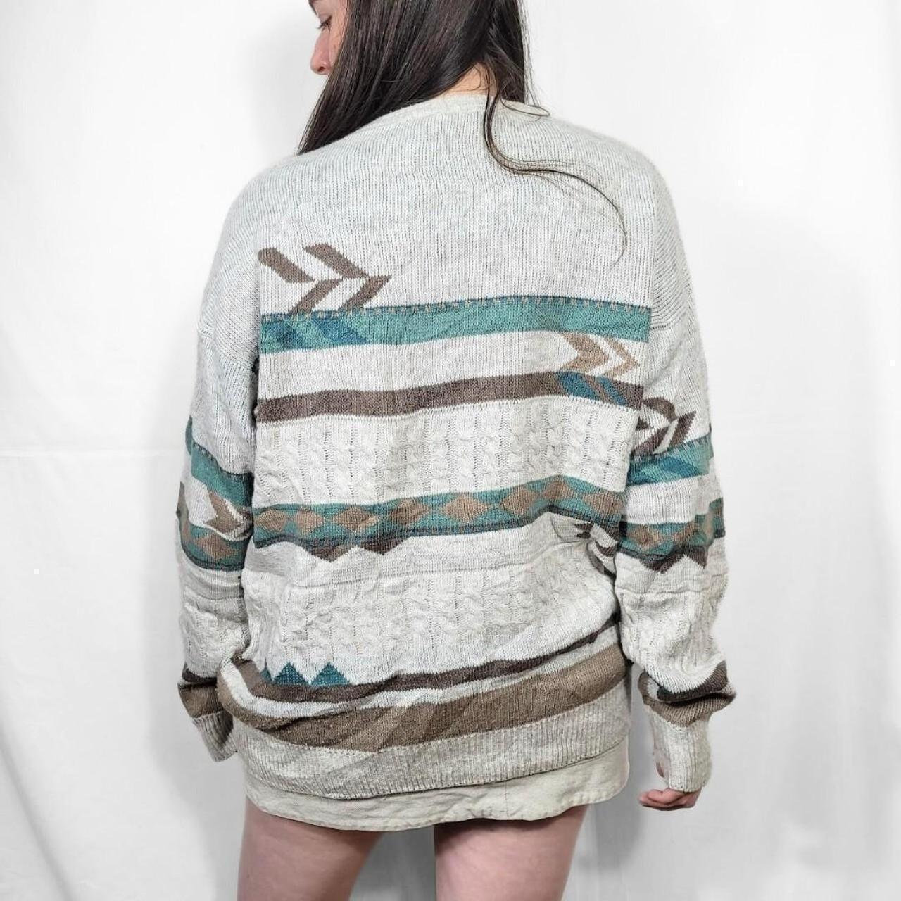 Vintage 90s Grunge Pattern Knit Jumper