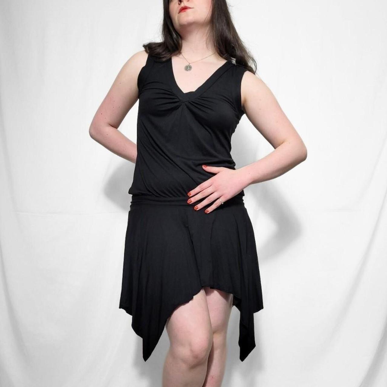 Y2K Asymmetrical Black Mini Dress