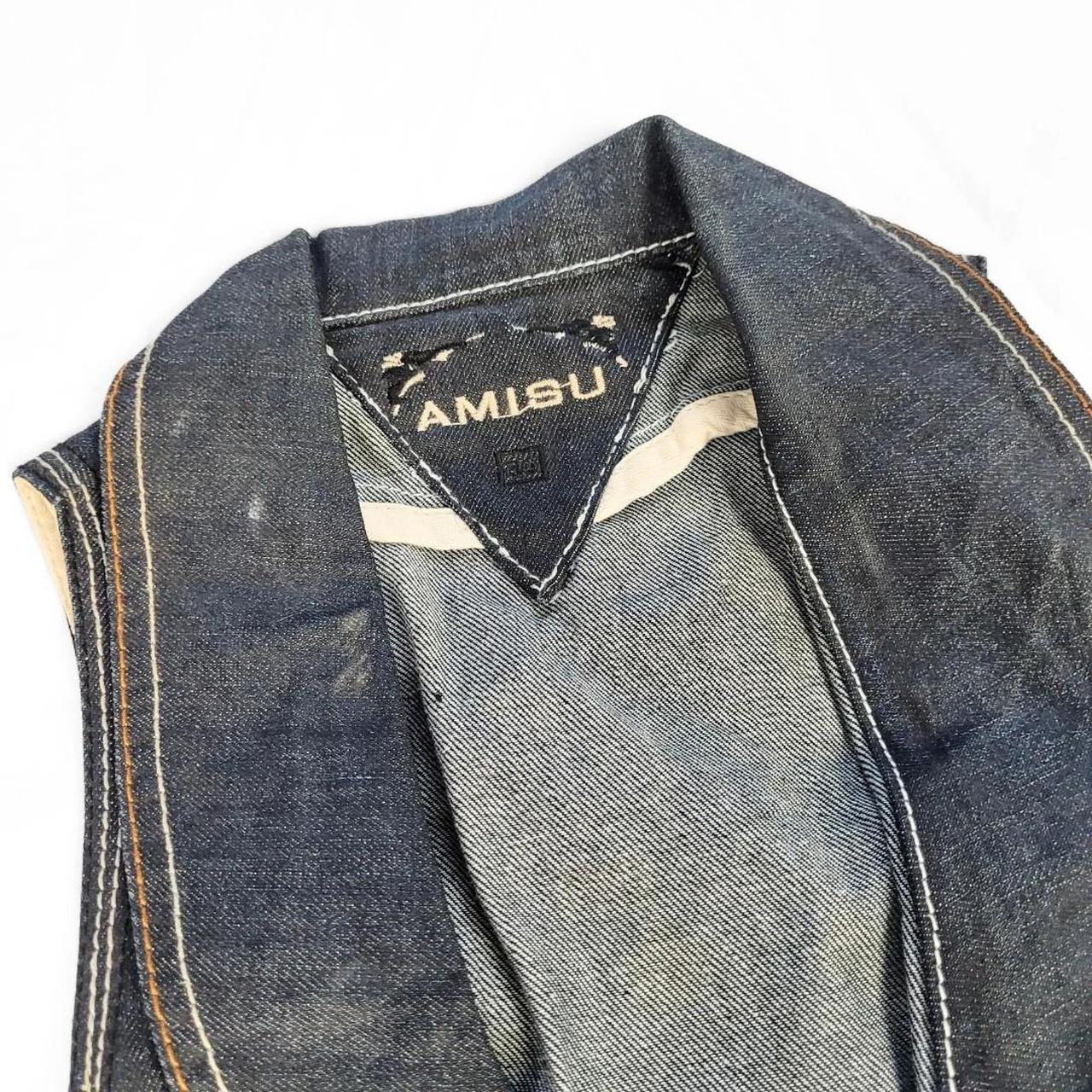 Vintage 90s Dark Navy Denim Waistcoat Vest – Denim & Cotton Mix