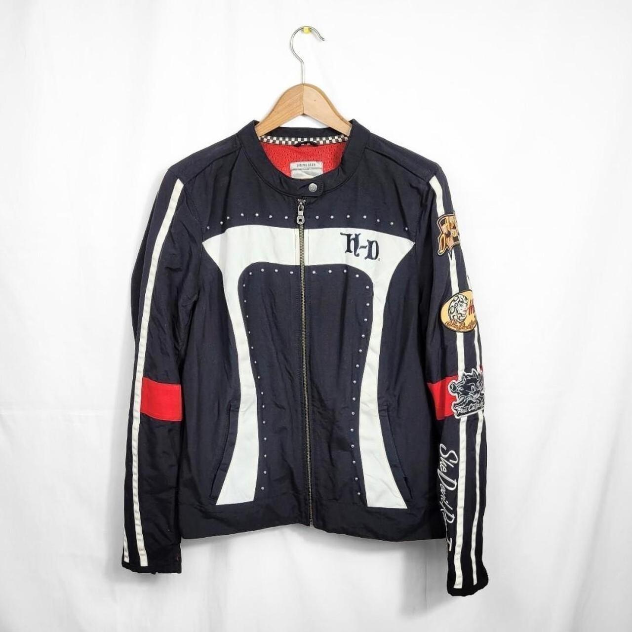 Vintage 90s Harley Davidson Motocycle Jacket / Bomber Jacket
