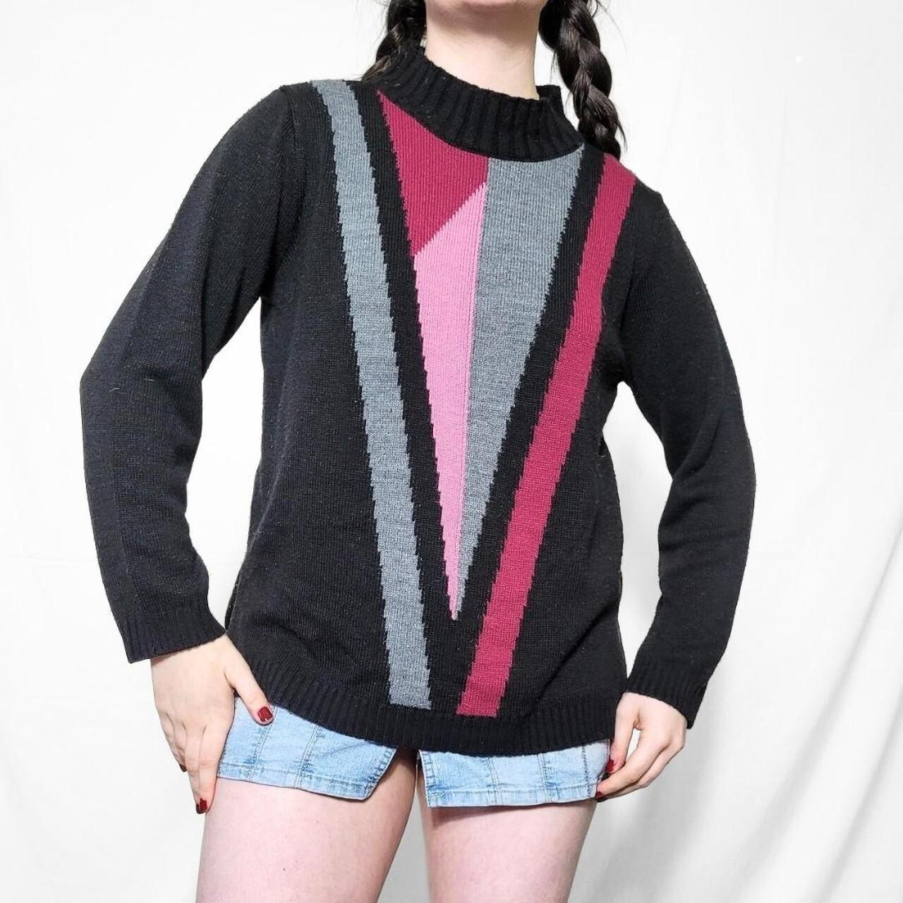 Vintage 90s Funky Pattern Knit Jumper