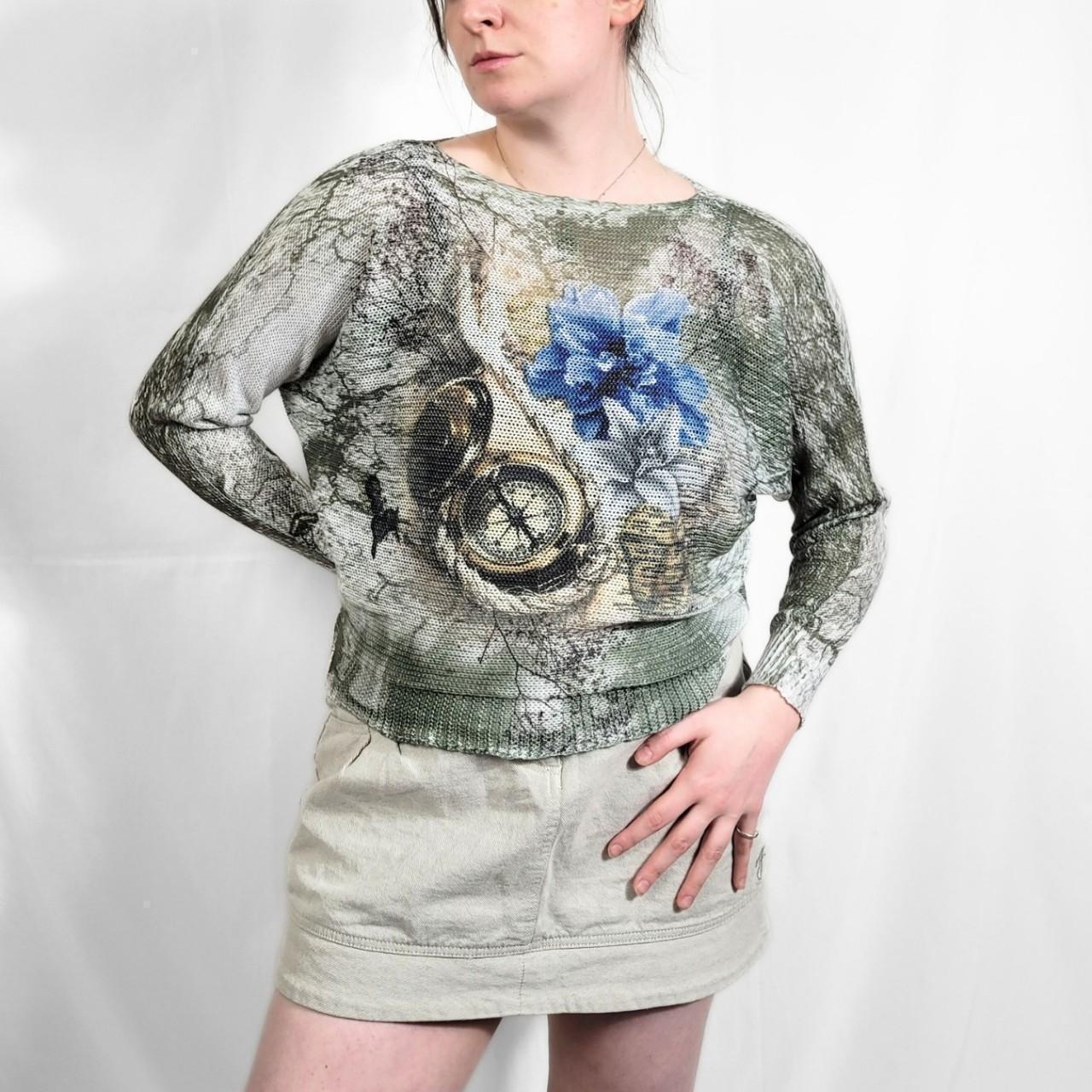 Vintage Y2K Grunge Graphic Knit Jumper