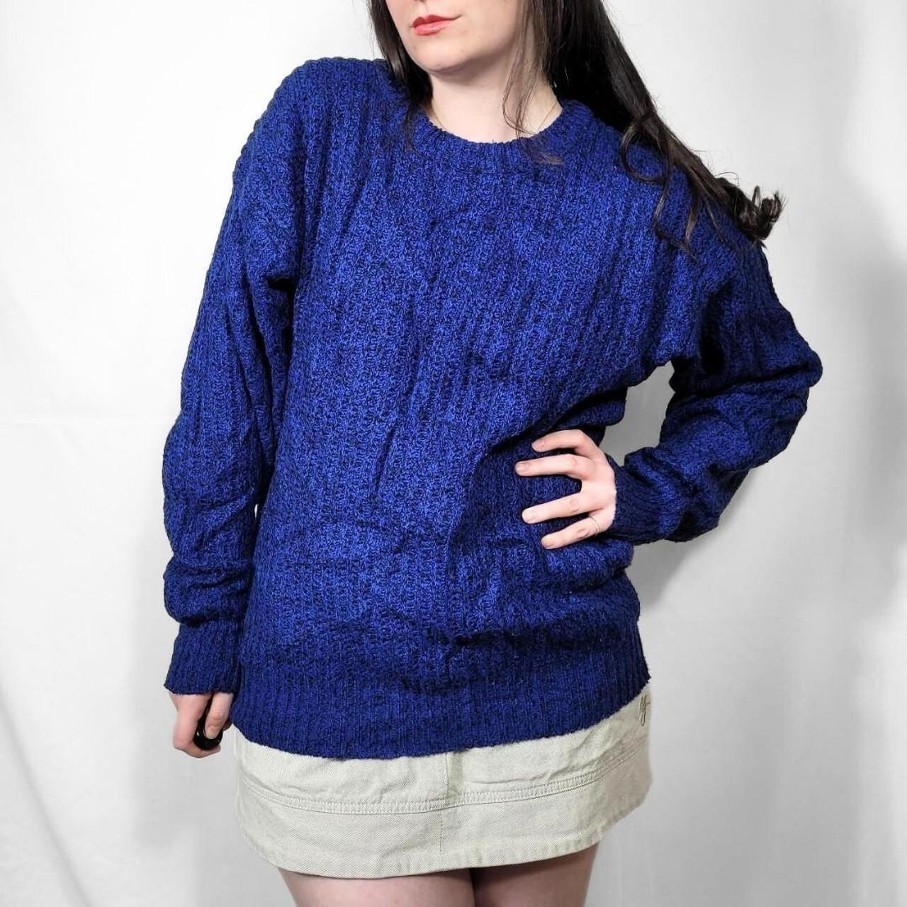 Vintage 90s Blue Cable Knit Jumper