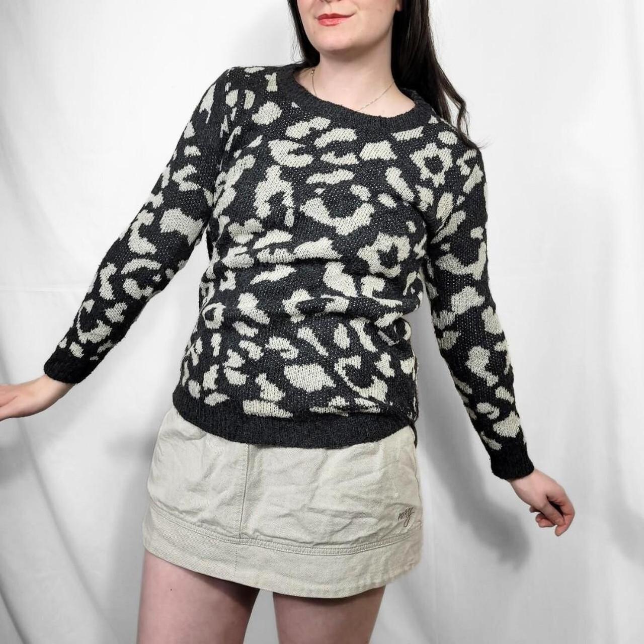 Y2K Leopard Print Knit Jumper