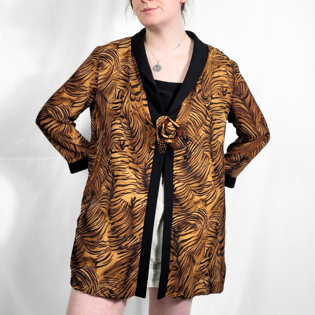 Vintage 90s Tiger Print Sheer Jacket