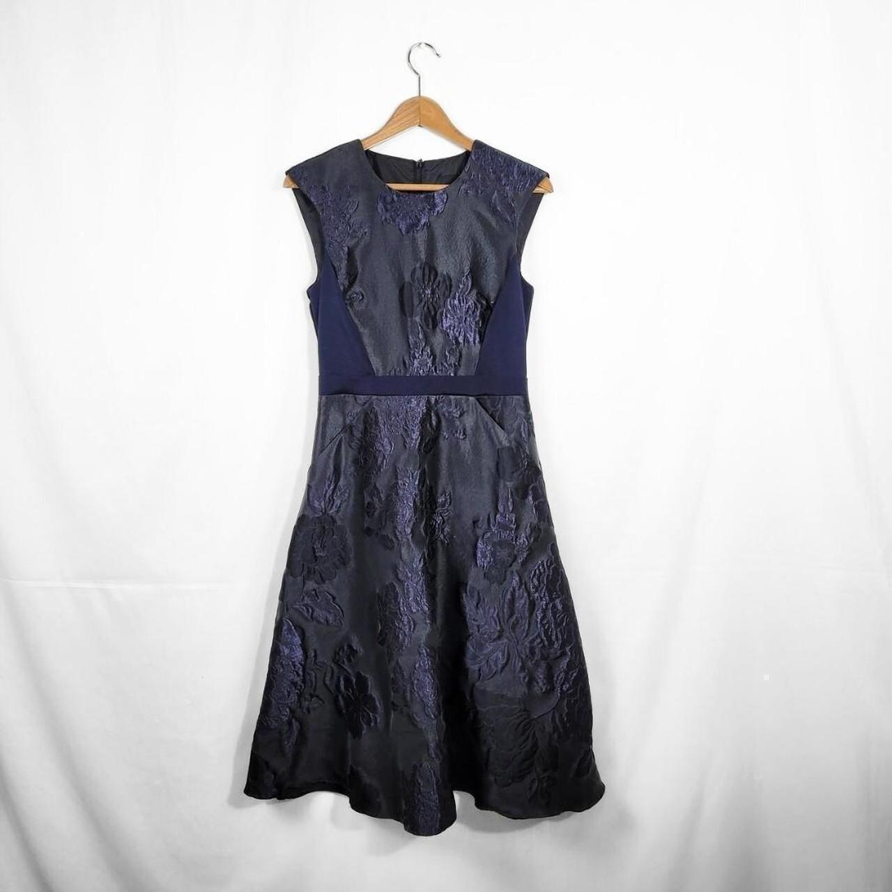 Y2K Navy Phase Eight Floral Midi Dress