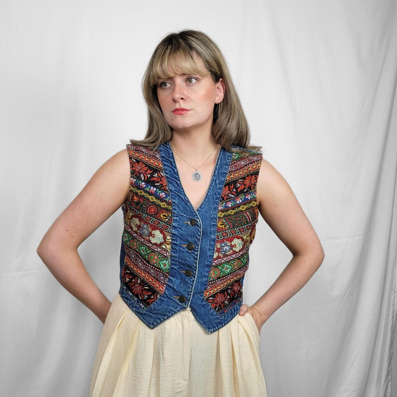 Vintage 90s Pierre Cardin Denim Waistcoat
