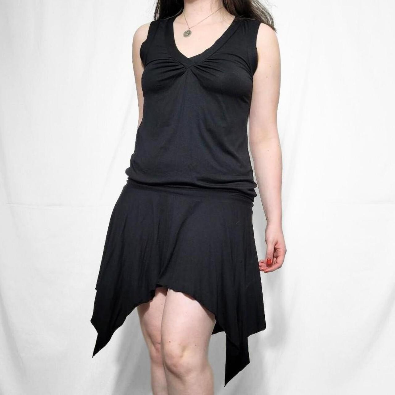 Y2K Asymmetrical Black Mini Dress