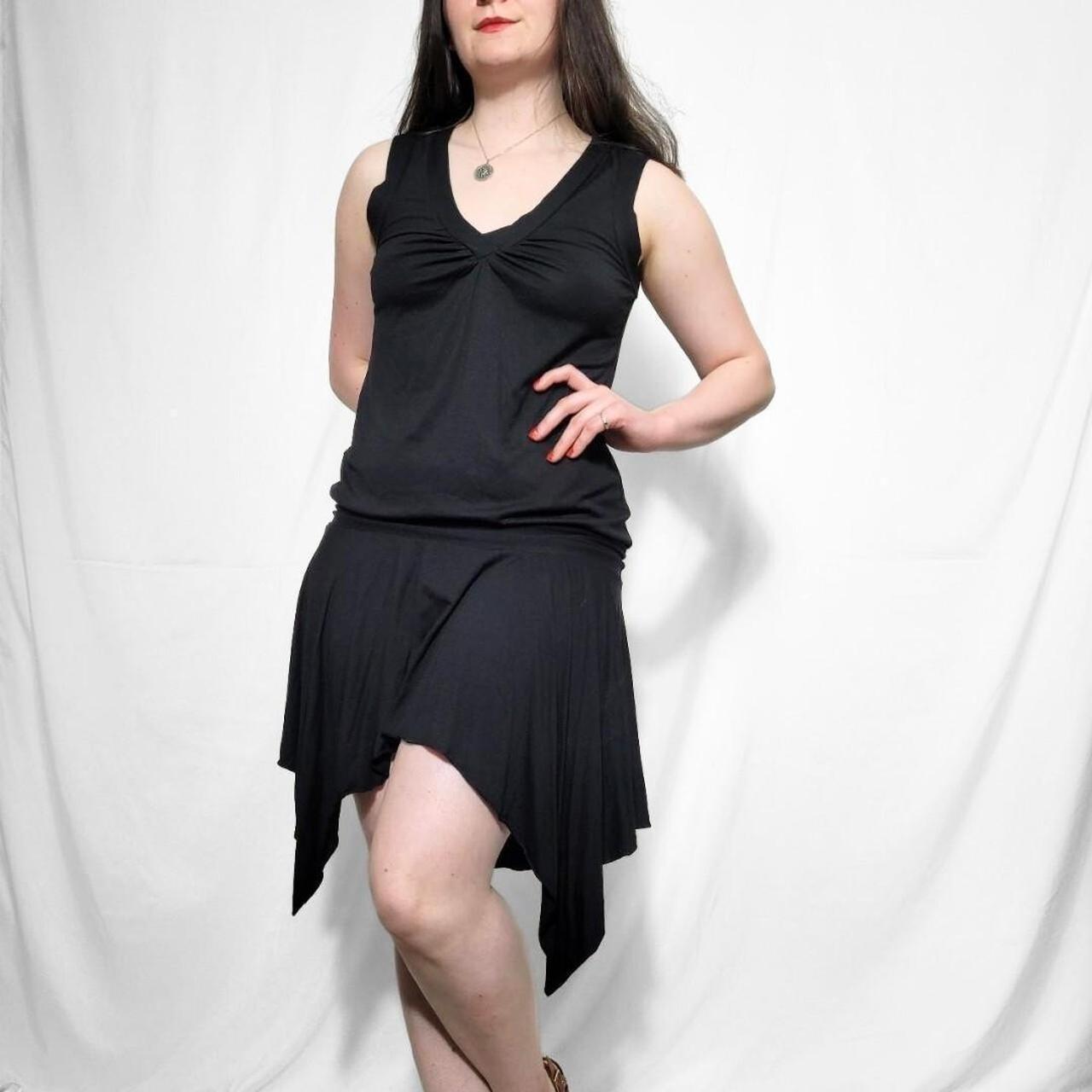 Y2K Asymmetrical Black Mini Dress
