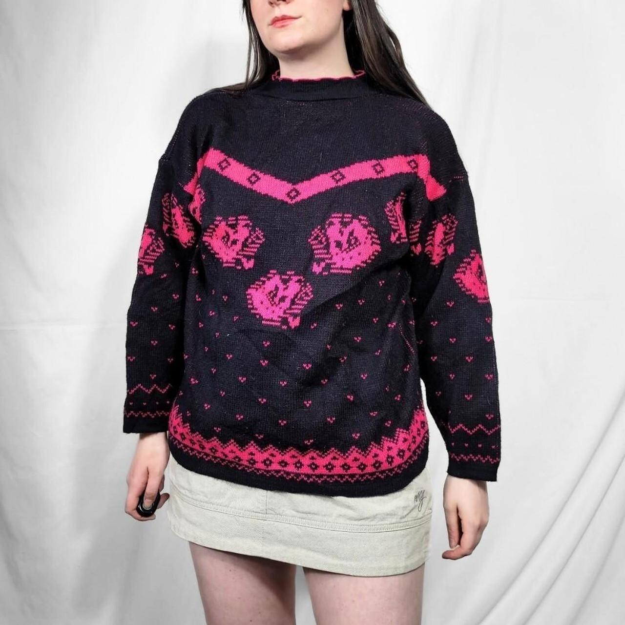 Vintage 80s Funky Pattern Knitted Jumper
