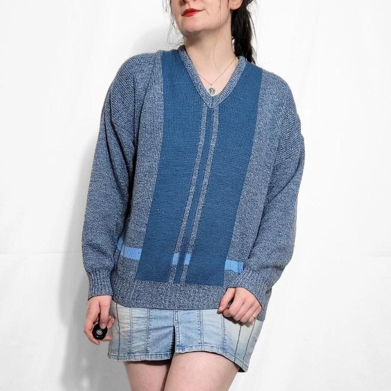Vintage 90s Blue Grunge Knitted Jumper