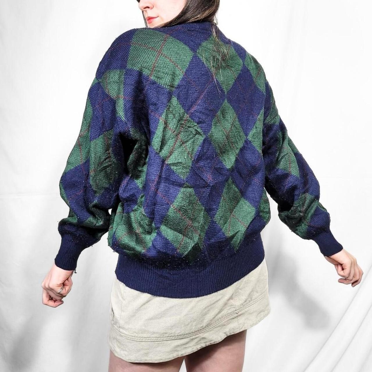 Vintage 90s Argyle Pattern Knitted Jumper