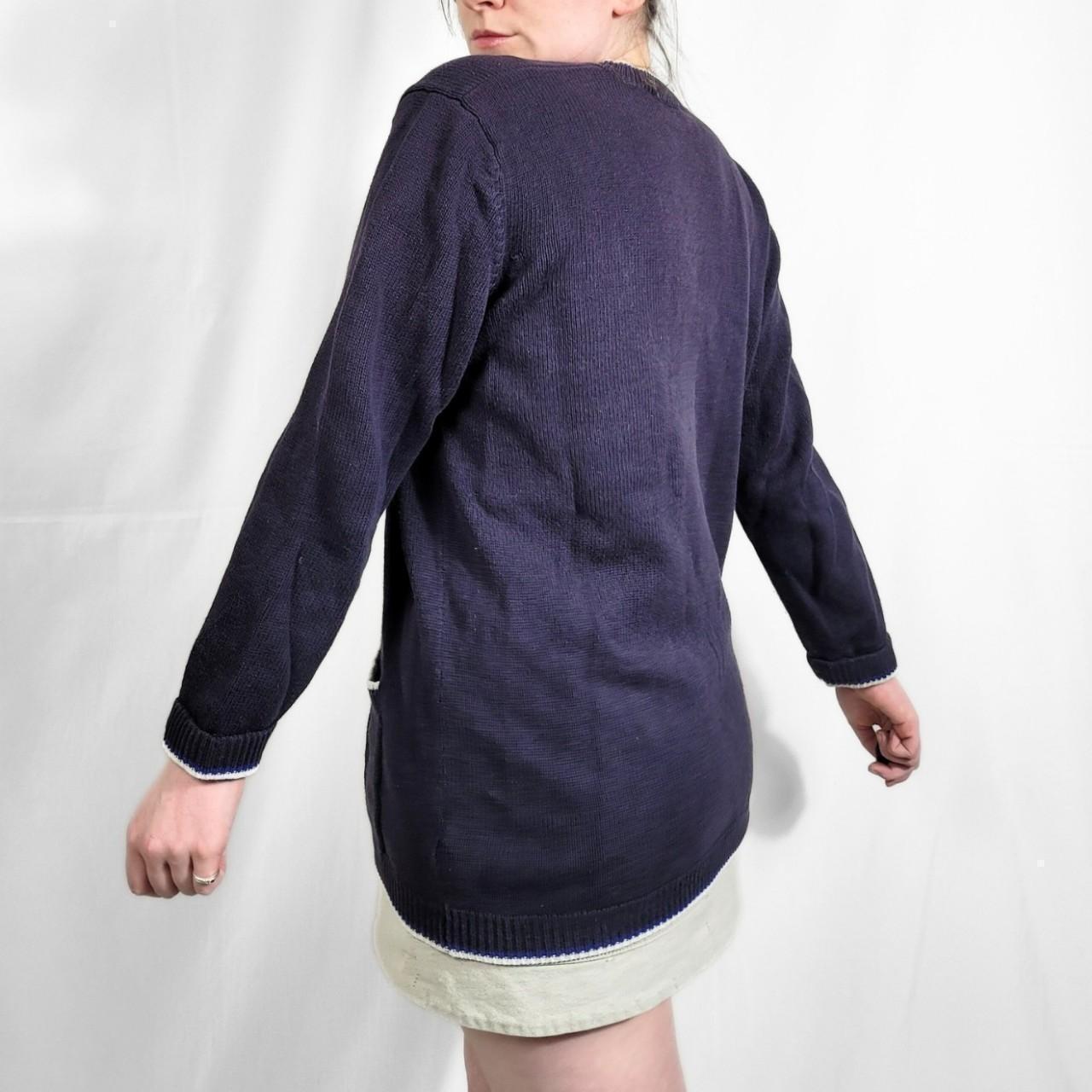 Vintage 90s Navy Blue Argyle Cardigan St Michael