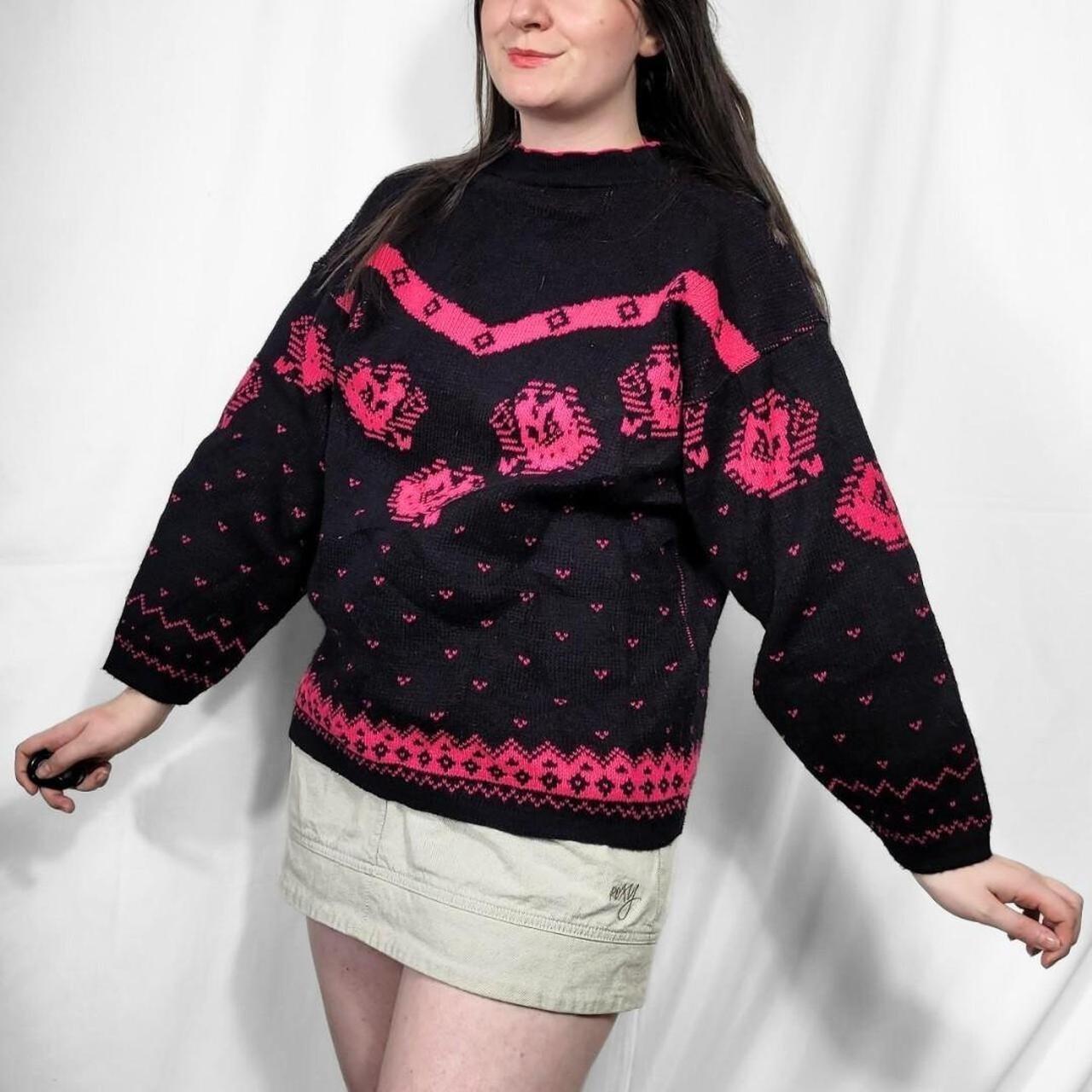 Vintage 80s Funky Pattern Knitted Jumper