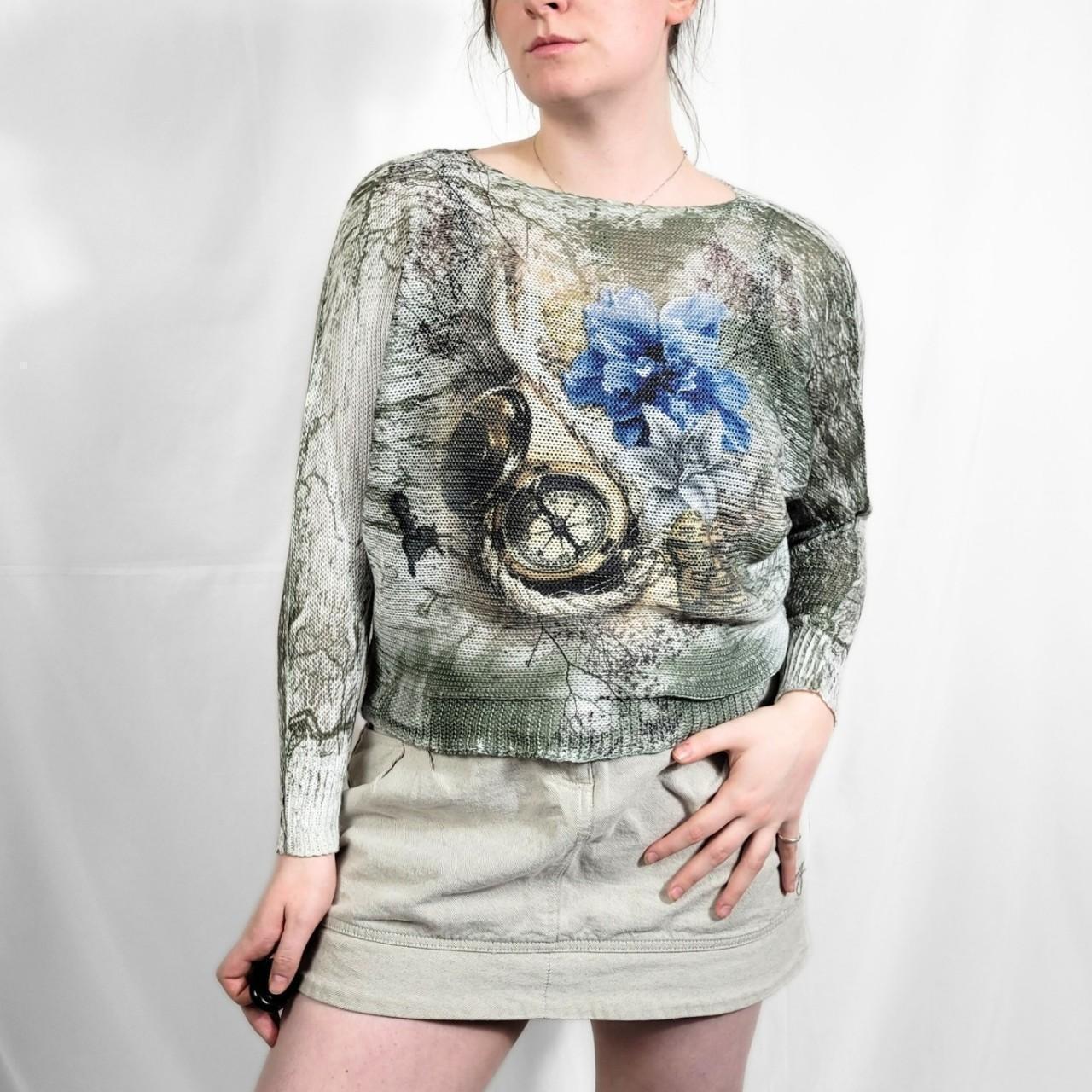 Vintage Y2K Grunge Graphic Knit Jumper