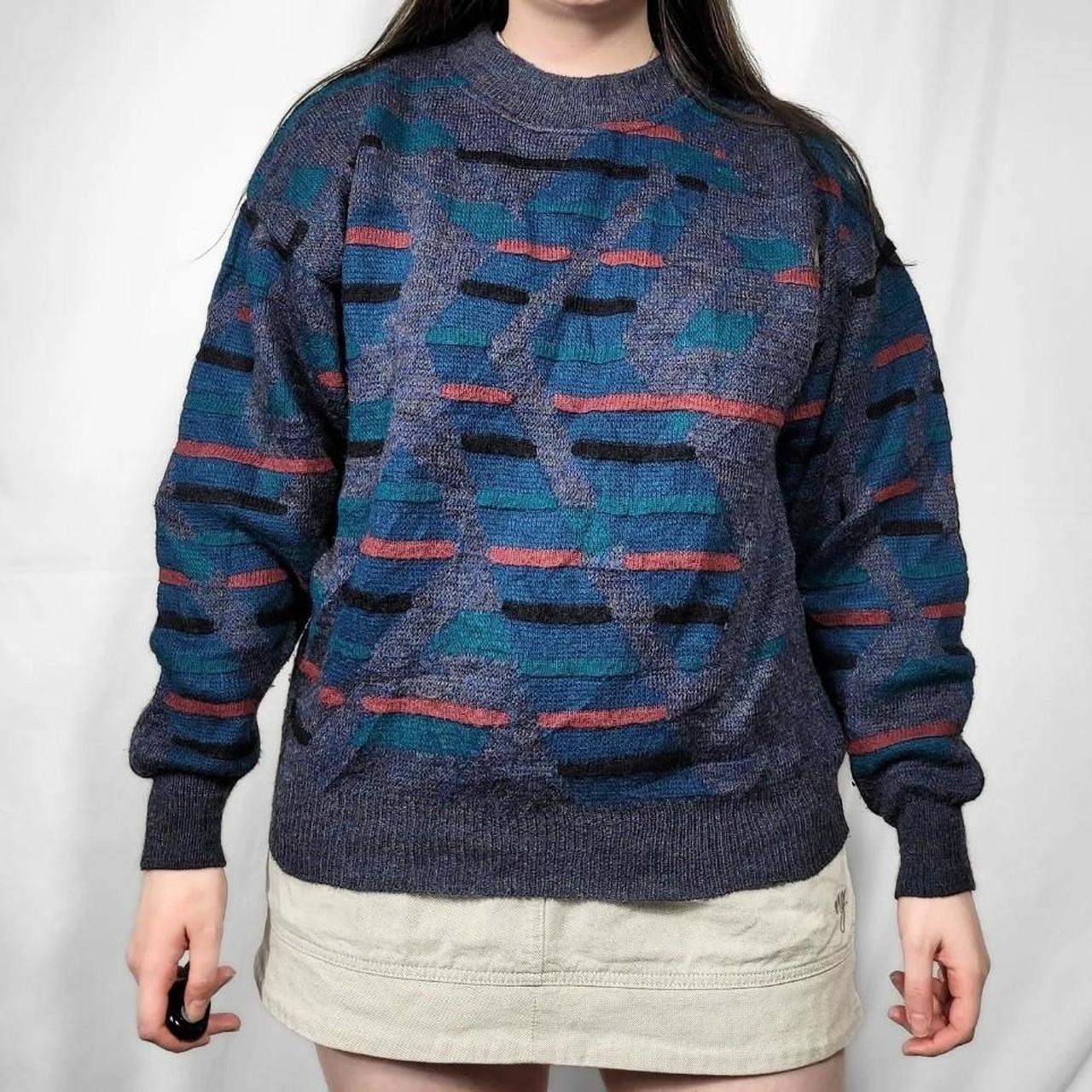 Vintage 90s Blue Grunge Knit Jumper