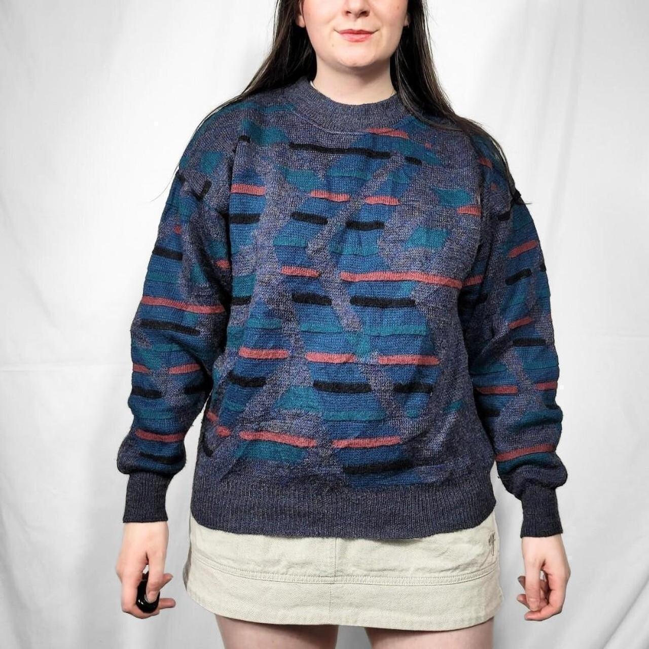 Vintage 90s Blue Grunge Knit Jumper