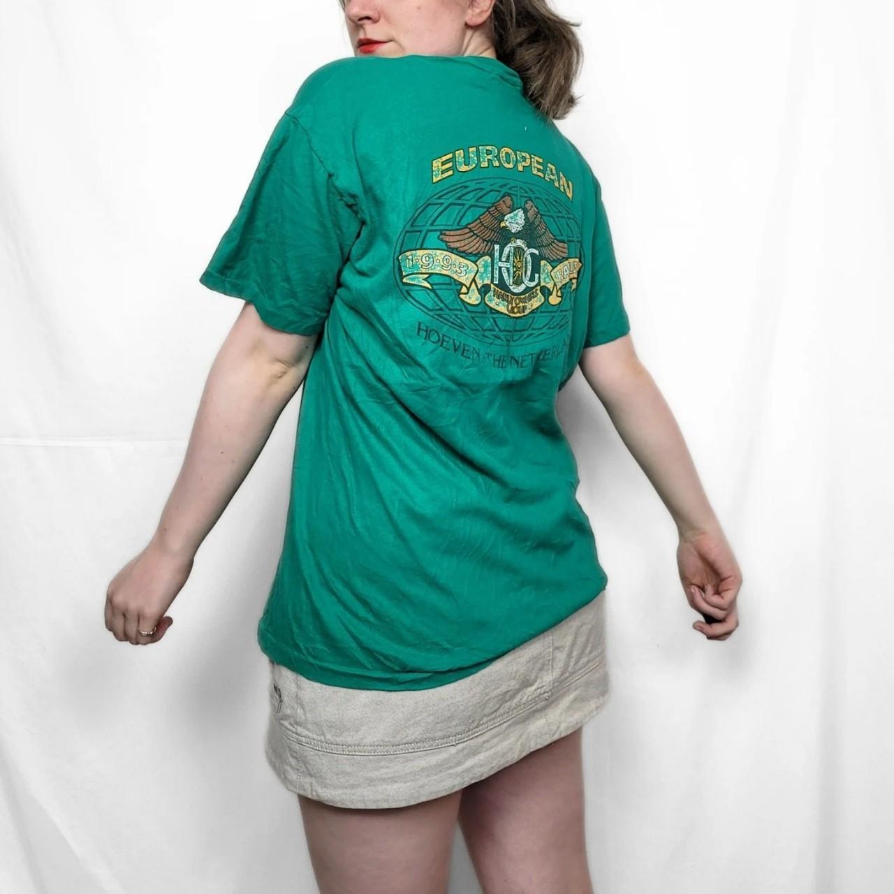 Vintage Harley Davidson Green 1993 European Hog Rally T Shirt