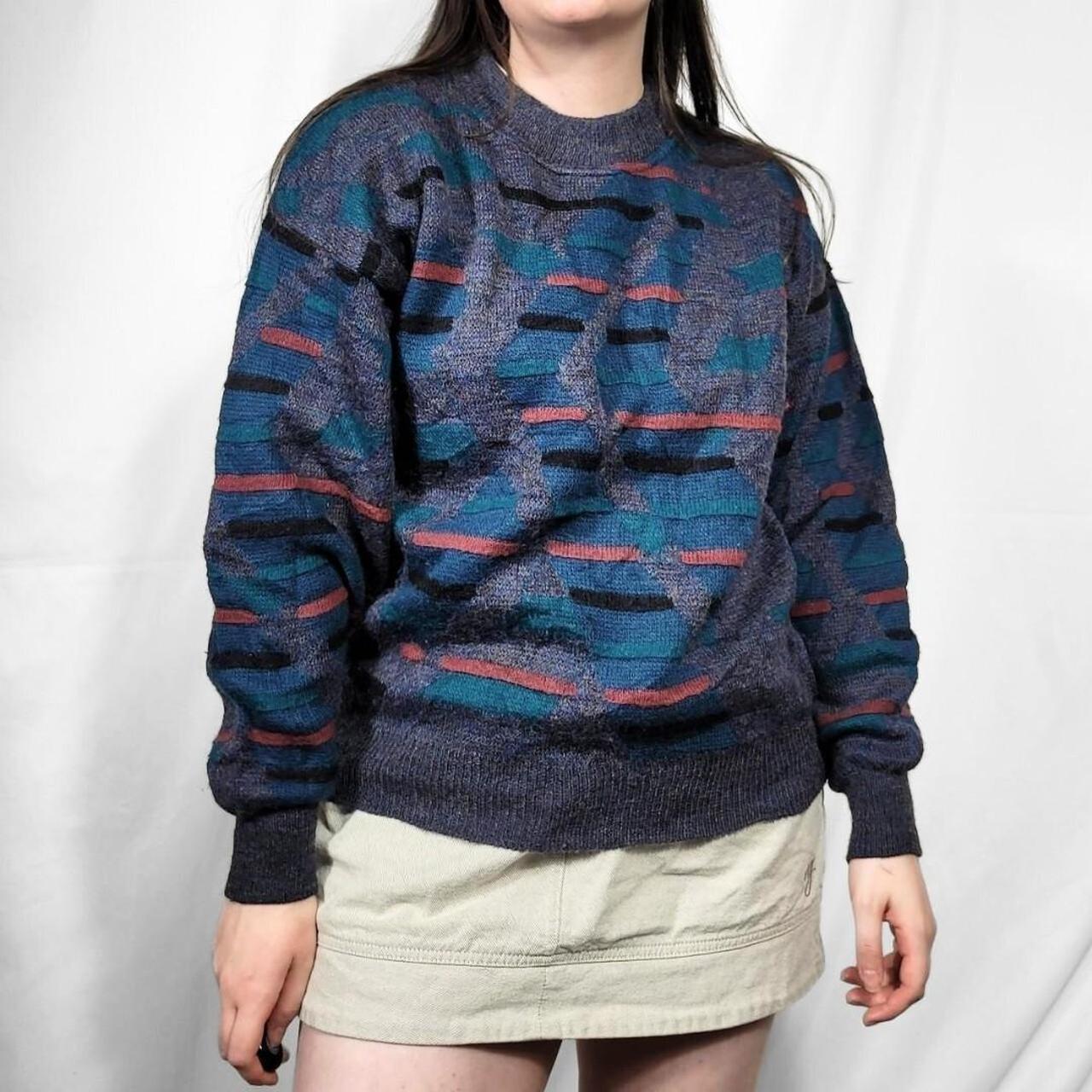 Vintage 90s Blue Grunge Knit Jumper