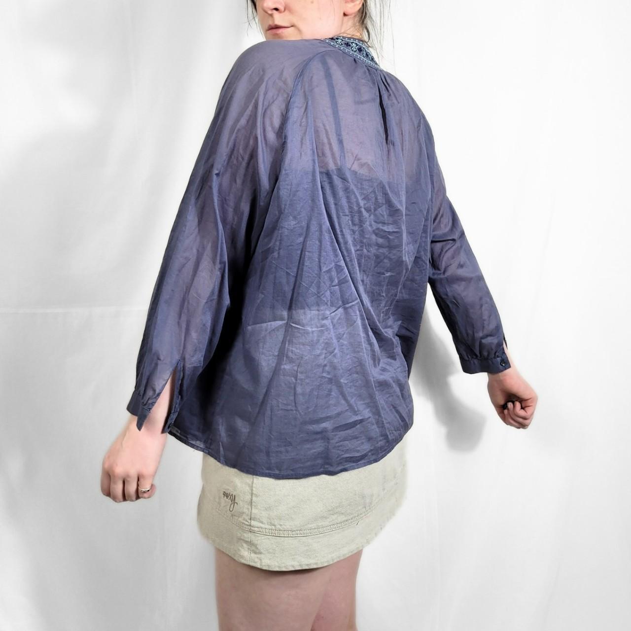 Vintage 90s Purple Floral Print Boho Top – Jaeger