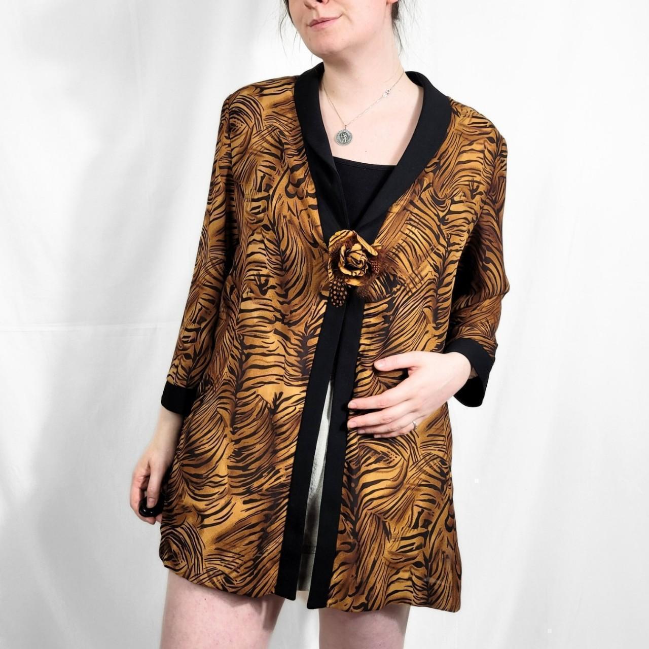 Vintage 90s Tiger Print Sheer Jacket