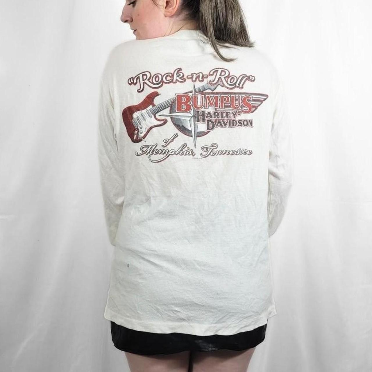 Vintage Harley Davidson Rock N Roll Graphic Long Sleeve T-Shirt