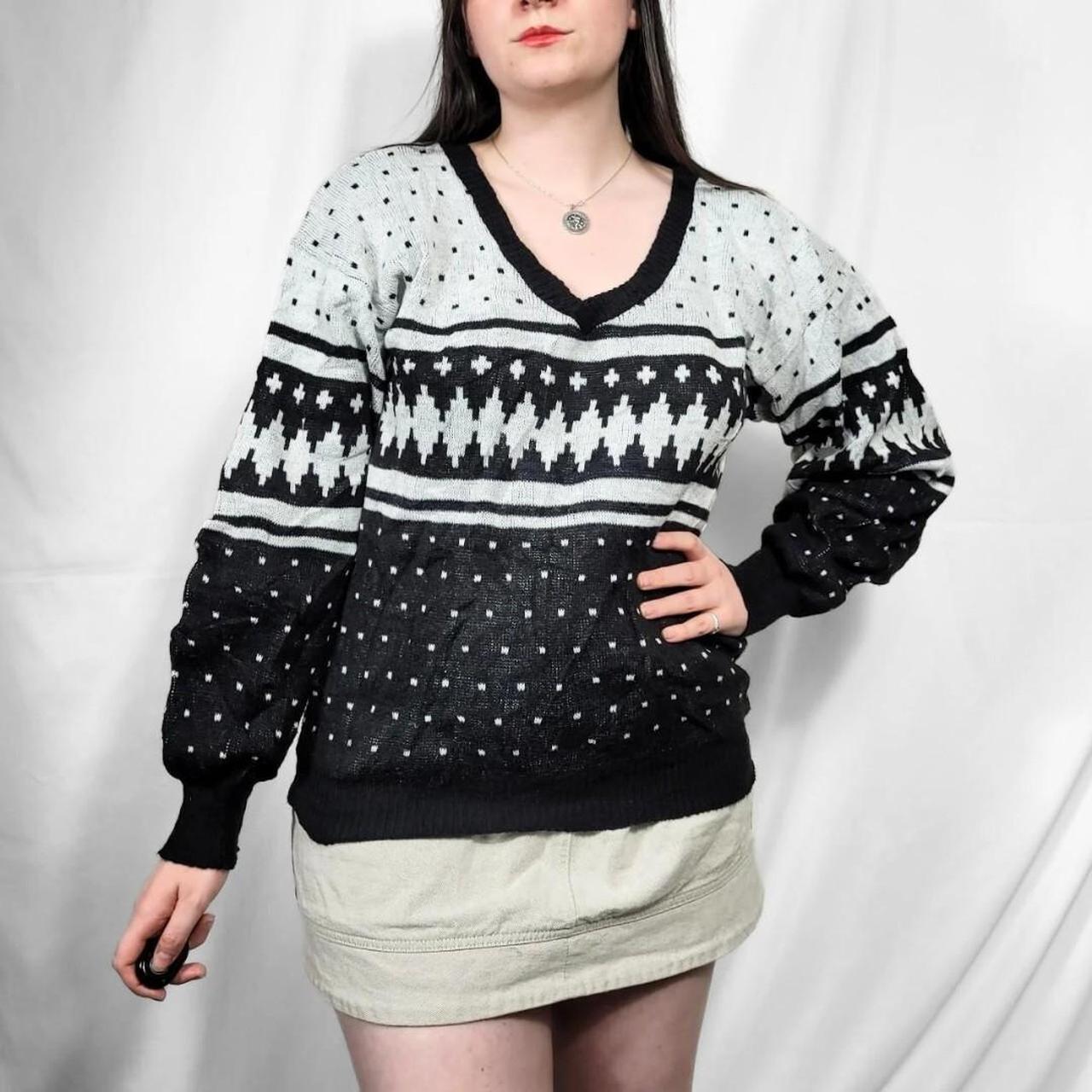 Vintage 90s Grunge Pattern Knit Jumper