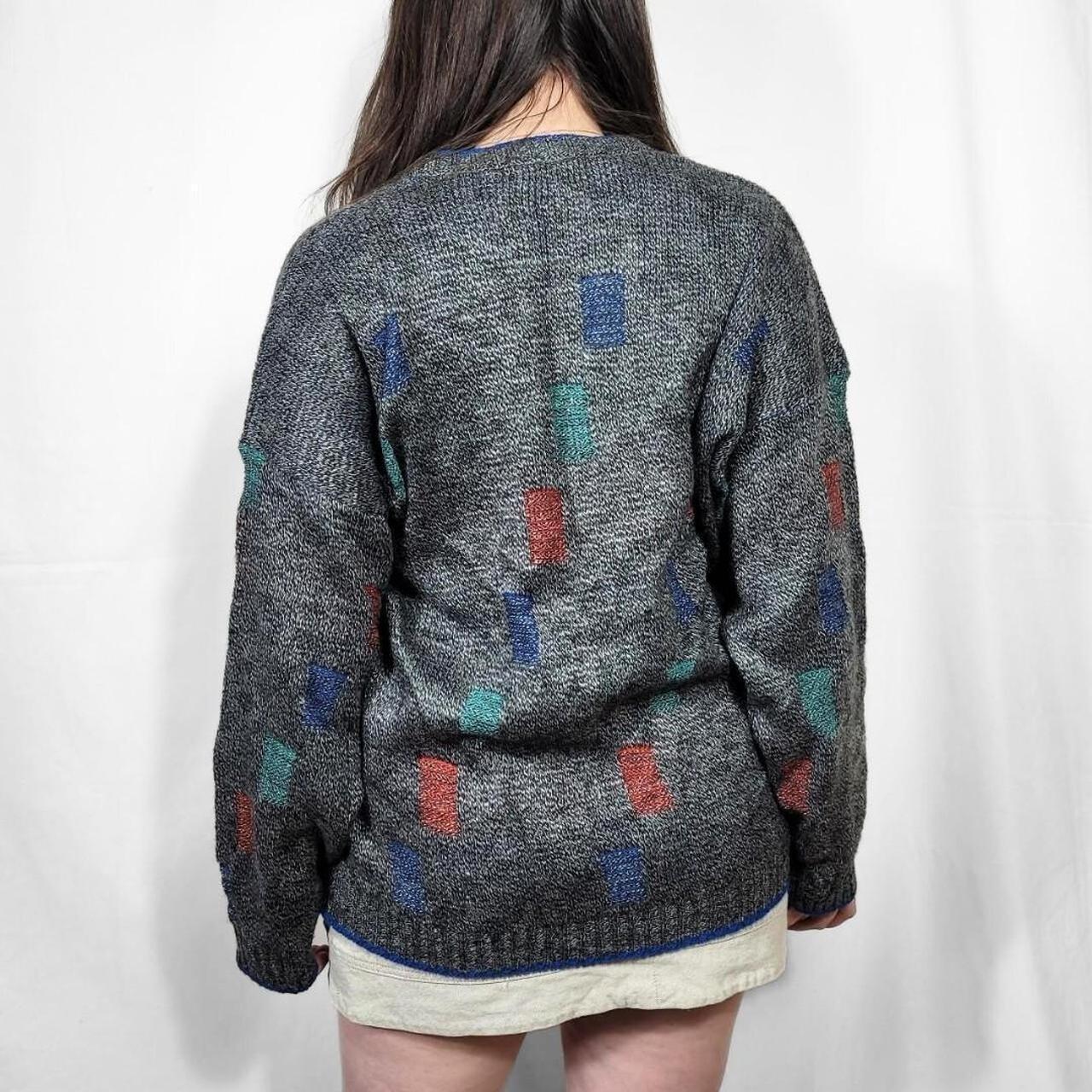 Vintage 80s St Michael Funky V-Neck Knit Jumper