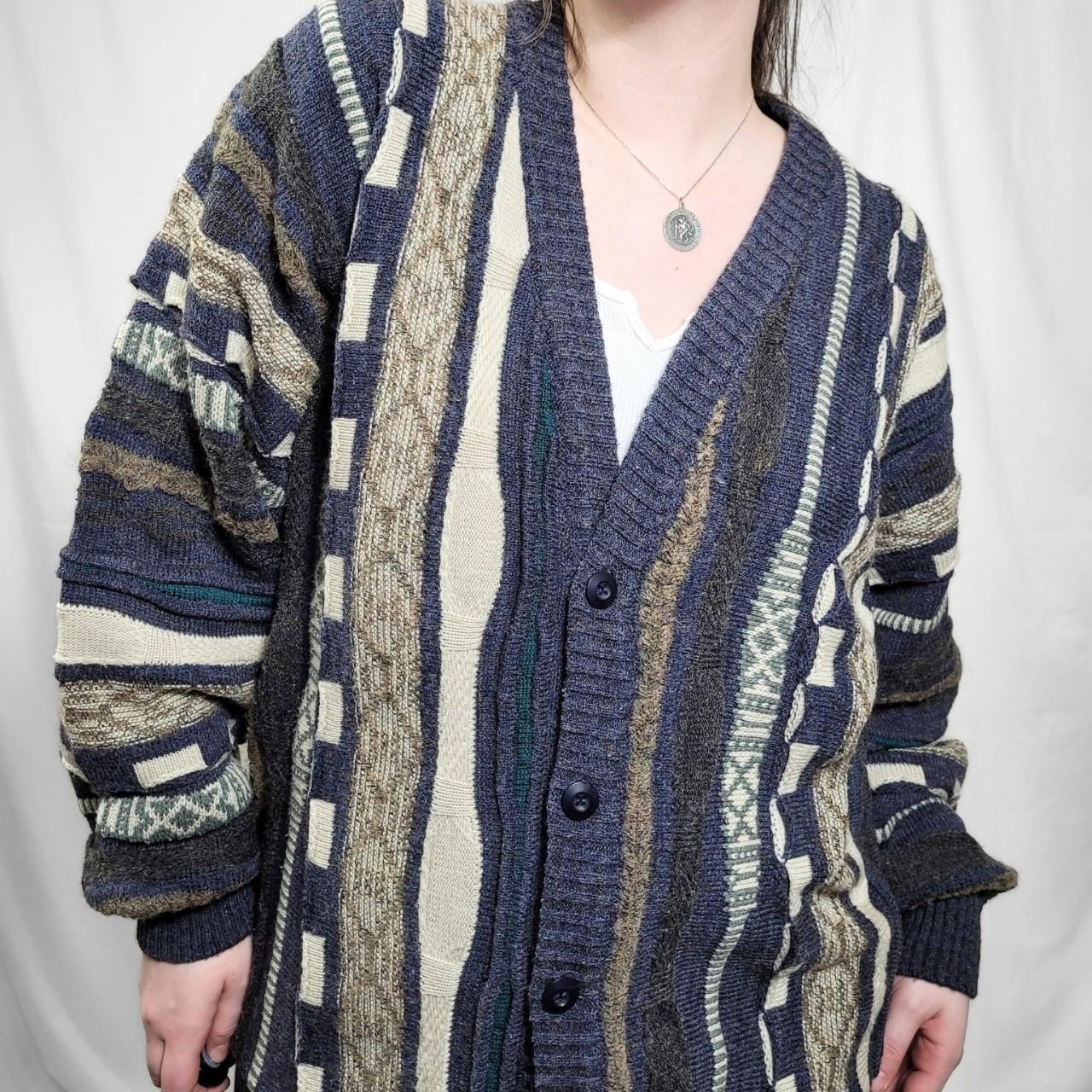 Vintage 90s Navy Coogi Style Knitted Cardigan