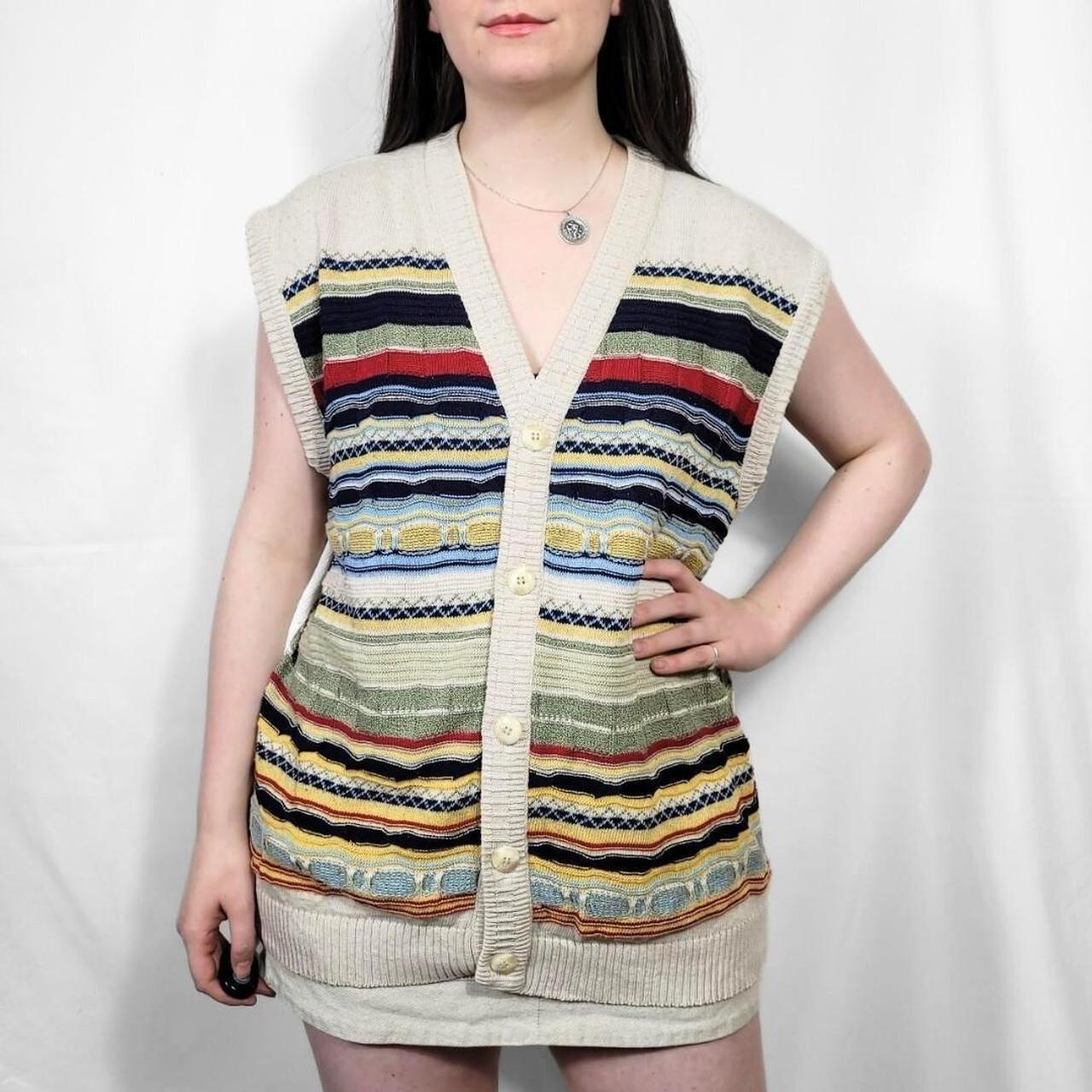 Vintage 90s Coogi Style Knitted Sweater Vest