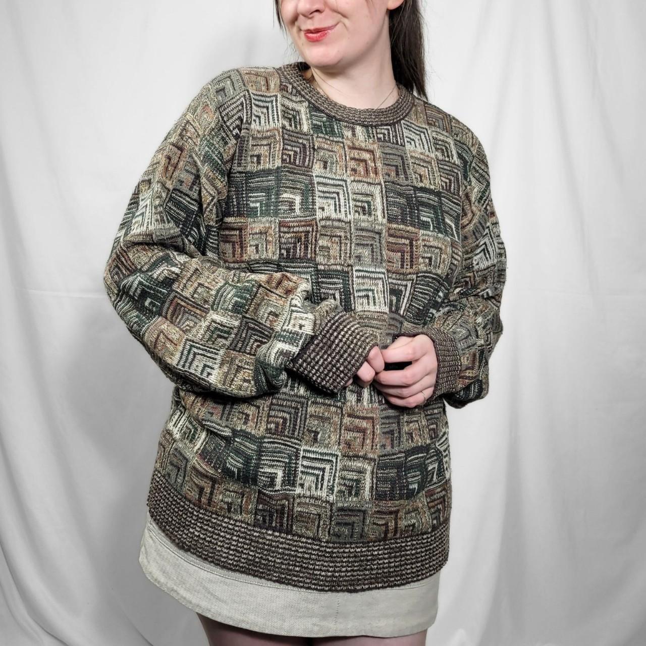 Vintage 90s Grunge Pattern Knitted Jumper