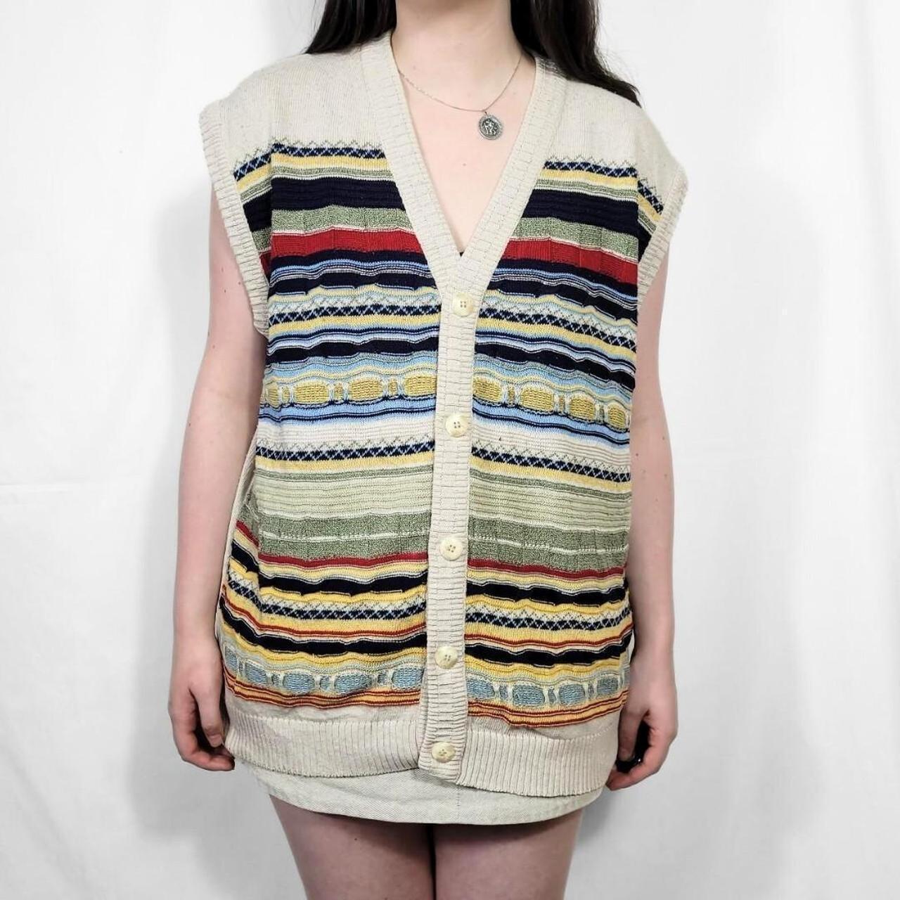 Vintage 90s Coogi Style Knitted Sweater Vest