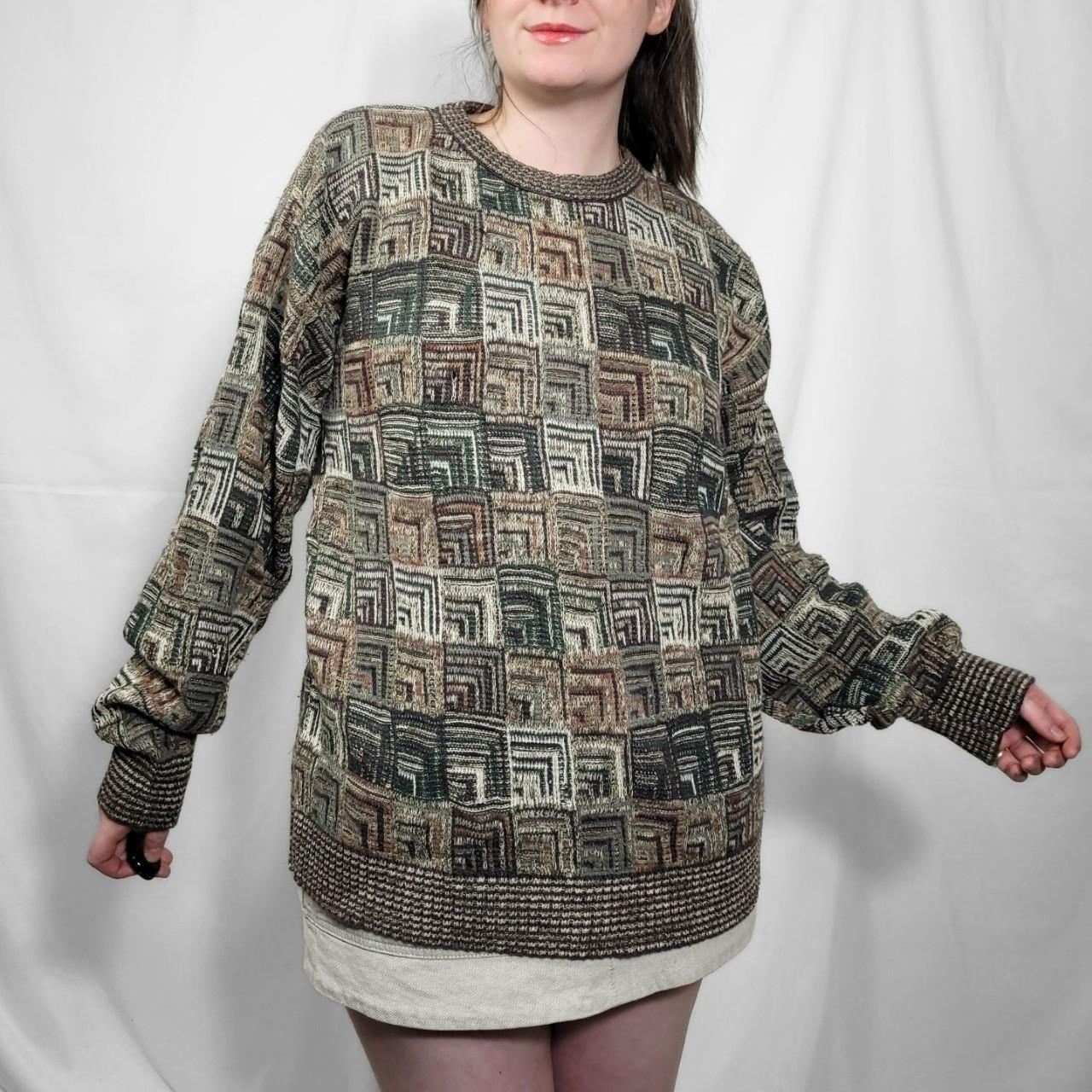 Vintage 90s Grunge Pattern Knitted Jumper