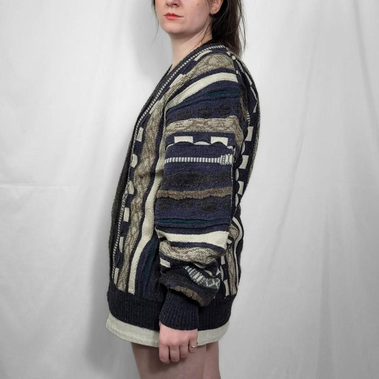 Vintage 90s Navy Coogi Style Knitted Cardigan